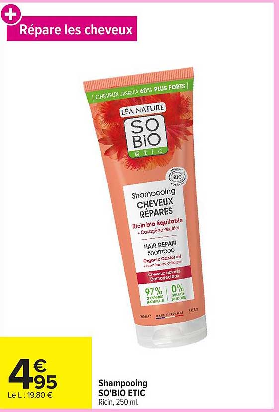 SO'BIO ETIC Shampoing Cheveux Réparés