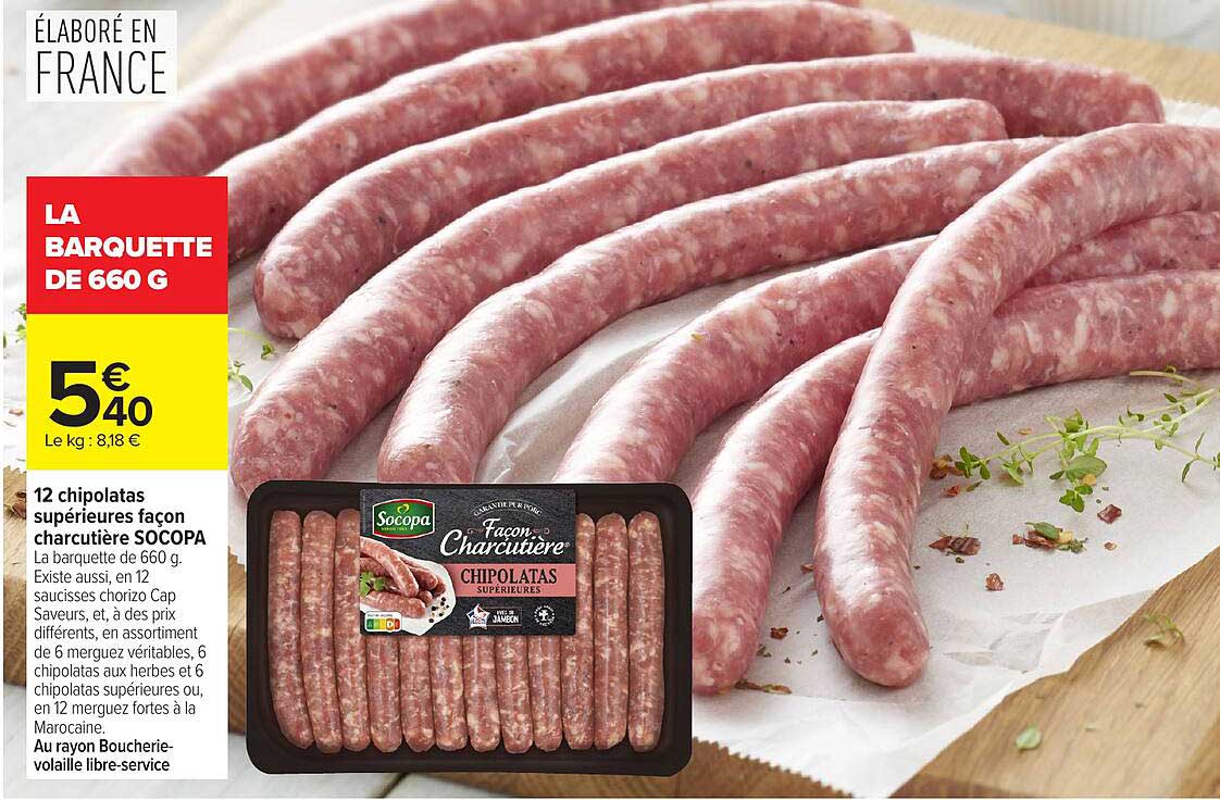 Socopa Chipolatas supérieures