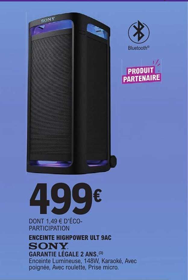 SONY ENCEINTE HIGHPOWER ULT 9AC