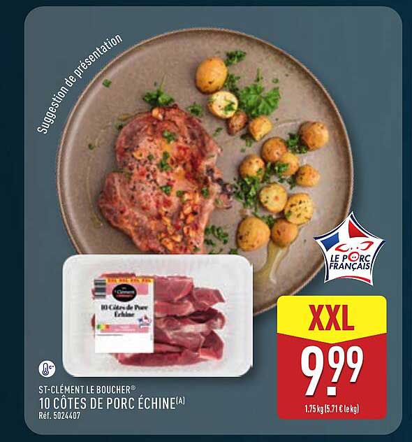ST-CLÉMENT LE BOUCHER 10 CÔTES DE PORC ÉCHINE
