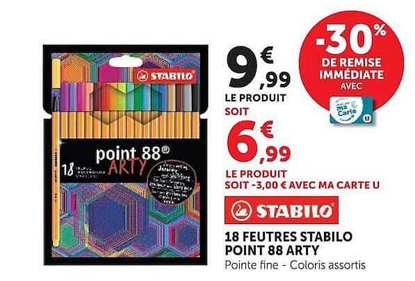 STABILO 18 FEUTRES STABILO POINT 88 ARTY