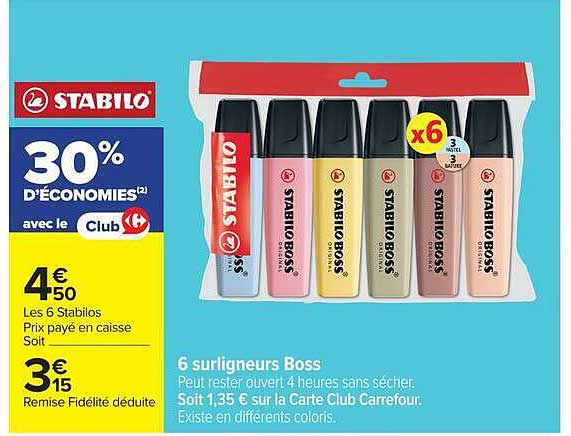 STABILO 6 surligneurs Boss