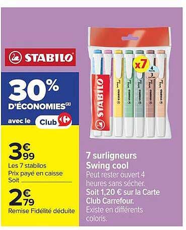 STABILO 7 surligneurs Swing cool