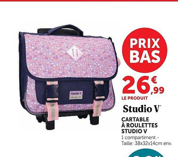Studio V CARTABLE À ROULETTES STUDIO V