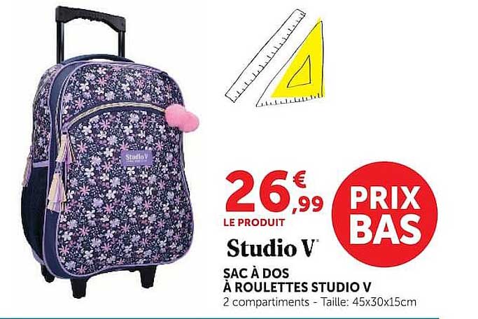 Studio V SAC A DOS A ROULETTES STUDIO V