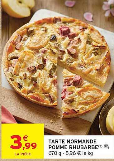 TARTE NORMANDE POMME RHUBARBE