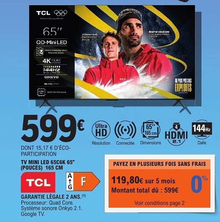 TCL TV MINI LED 65C6K