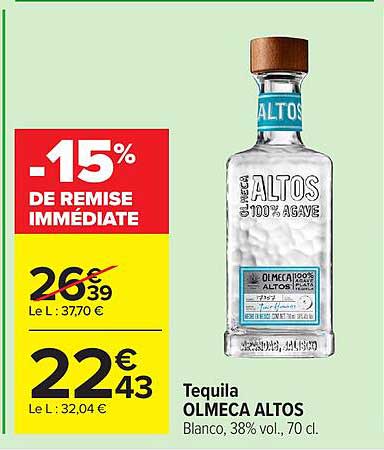 Tequila OLMECA ALTOS