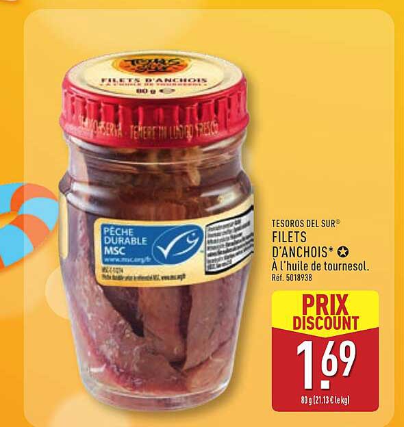 TESOROS DEL SUR FILETS D'ANCHOIS