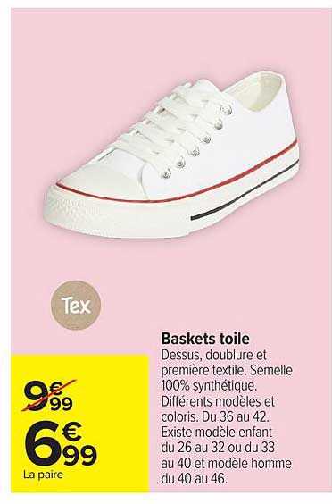 Tex Baskets toile