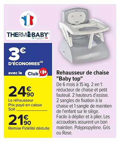 THERMOBABY Rehausseur de chaise "Baby top