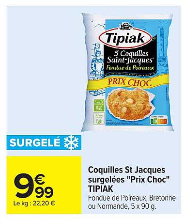 Tipiak 5 Coquilles Saint-Jacques