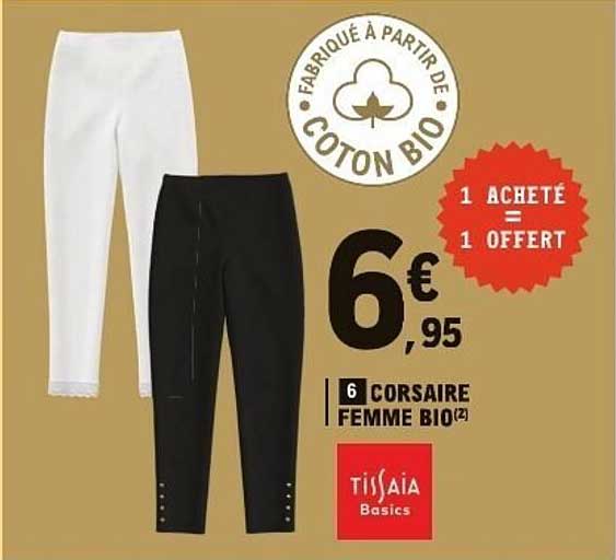 Tissaia Basics Corsaire Femme Bio