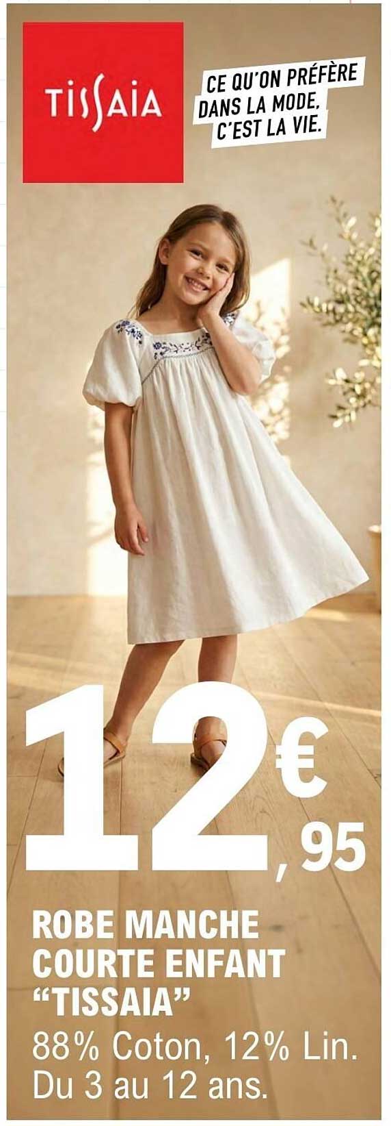 Tissaia Robe manche courte enfant
