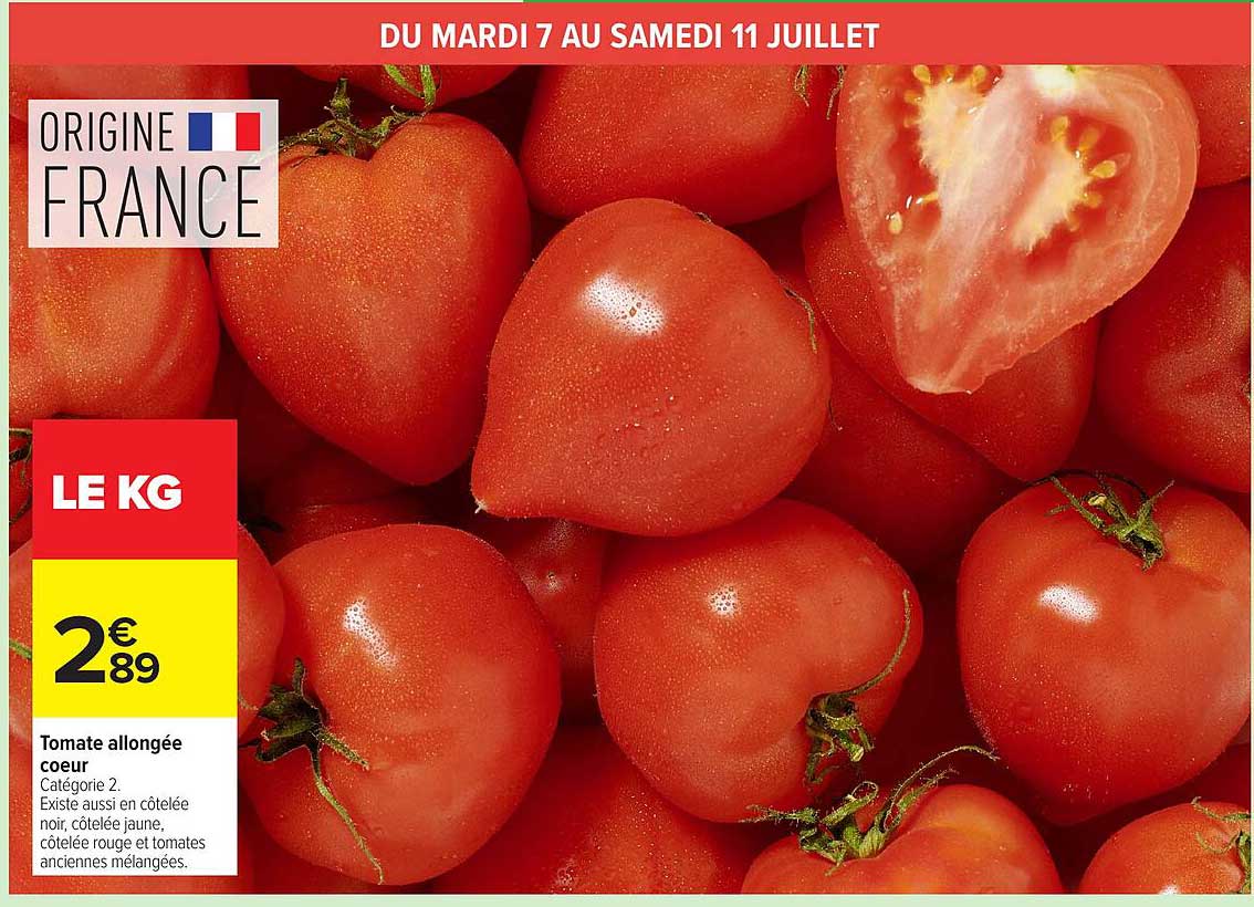 Tomate allongée coeur