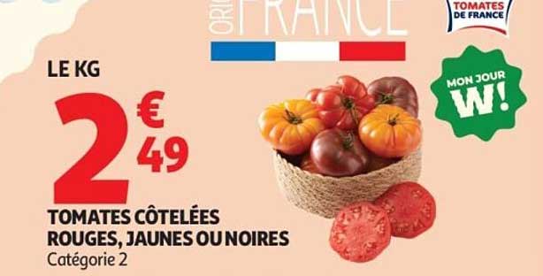 TOMATES CÔTÉLÉES ROUGES, JAUNES OU NOIRES