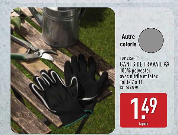 TOP CRAFT GANTS DE TRAVAIL