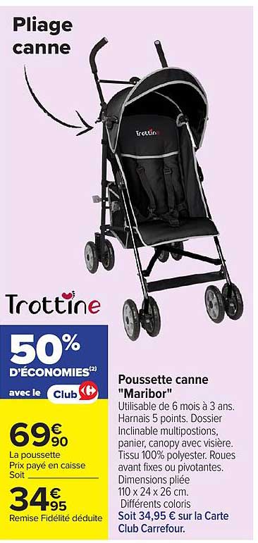 Trottine Poussette canne "Maribor