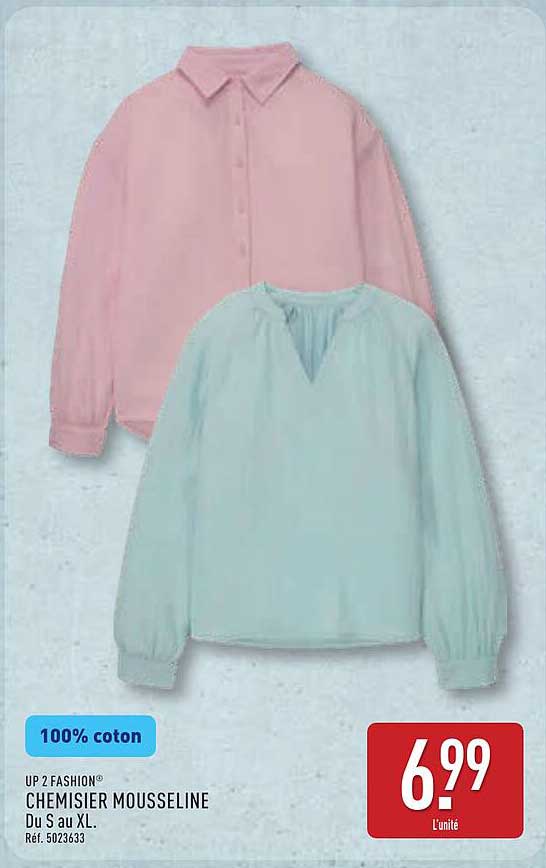 UP 2 FASHION CHEMISIER MOUSSELINE