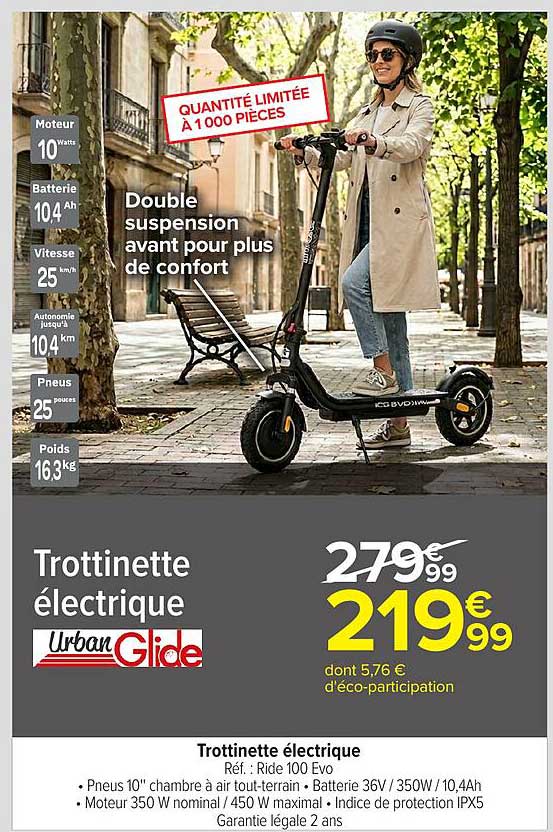 Urban Glide Trottinette électrique