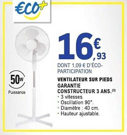 Ventilateur sur pieds
