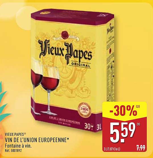 Vieux Papes Vin de l’Union Européenne