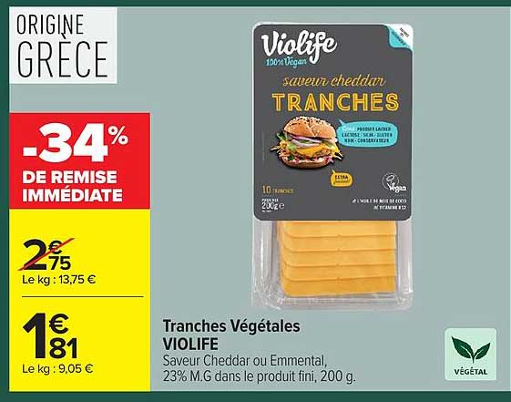 Violife Tranches Végétales