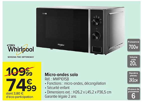 Whirlpool Micro-ondes solo