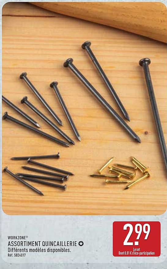 WORKZONE ASSORTIMENT QUINCAILLERIE