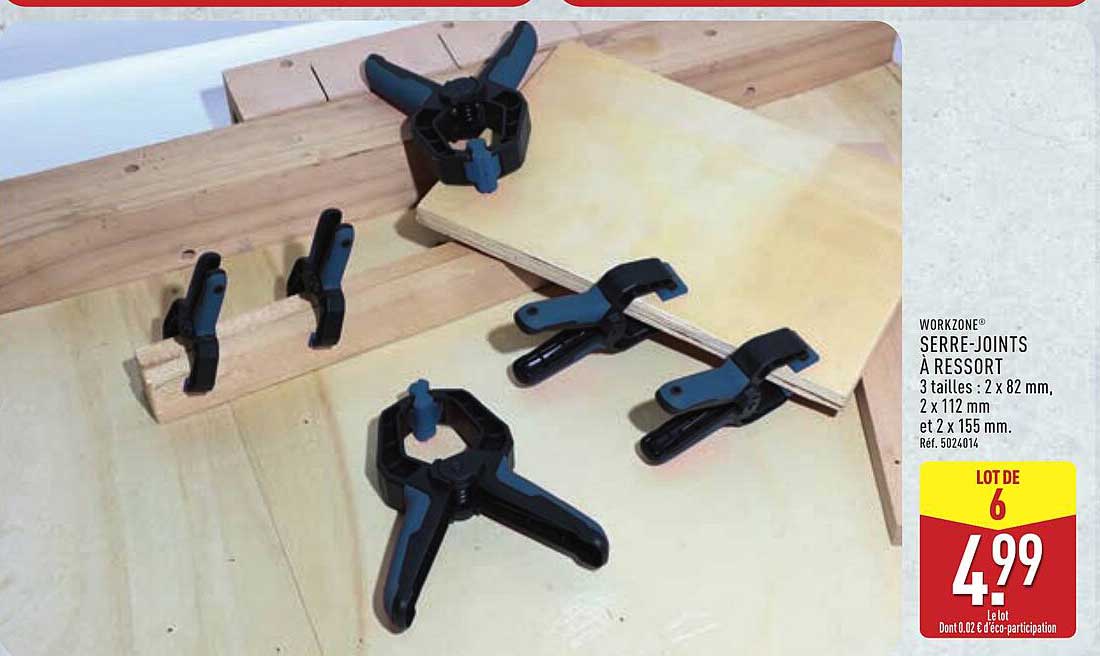 WORKZONE SERRE-JOINTS À RESSORT