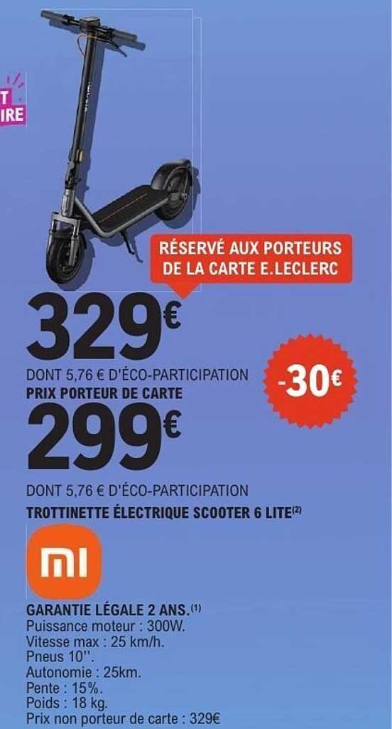 Xiaomi Trottinette électrique Scooter 6 Lite