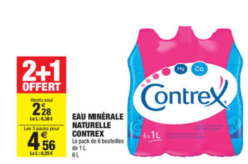 Eau Minérale Naturelle Contrex 2+1 Offert