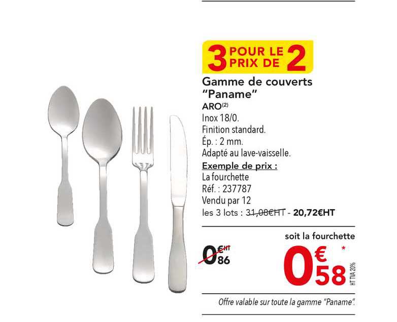 gamme de couverts paname aro