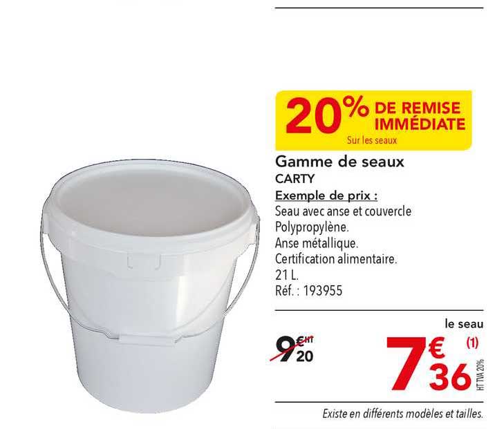 gamme de seaux carty
