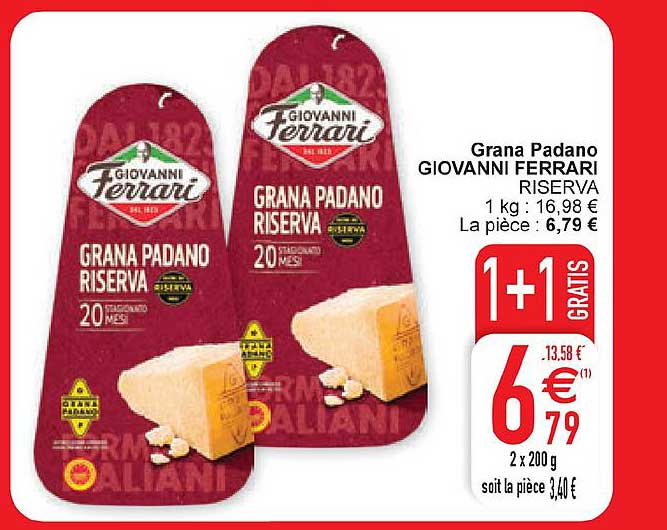 grana padano giovanni ferrari riserva 1+1 gratis