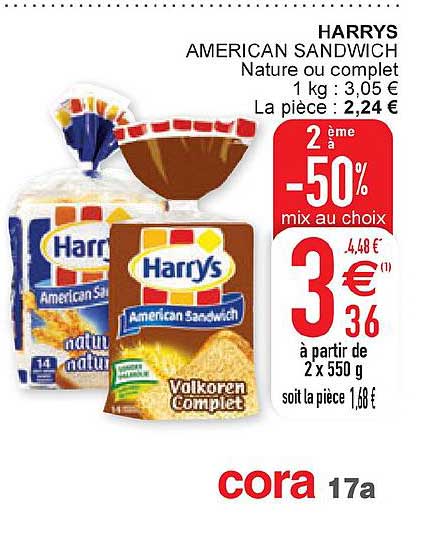 harrys american sandwich le 2ème à -50%