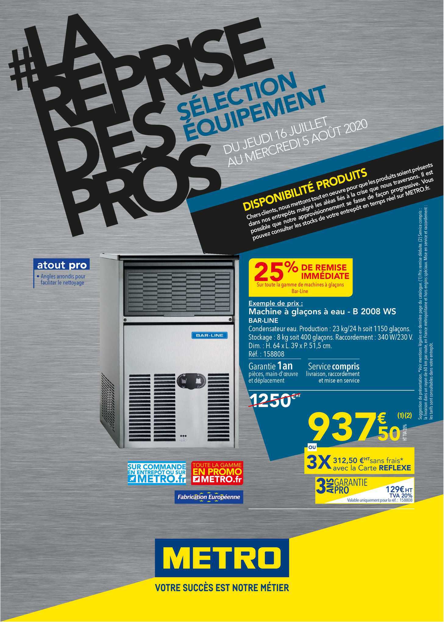 machine à glaçons à eau b 2008 ws bar line