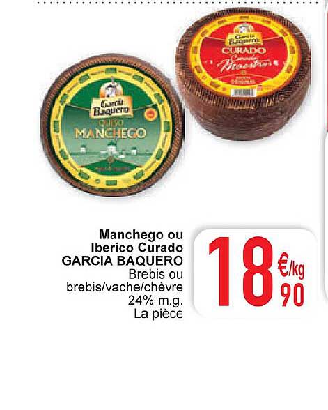 manchego ou iberico curado garcia baquero