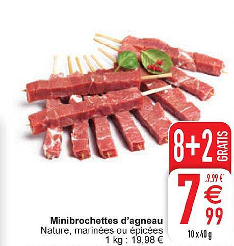 minibrochettes d'agneau