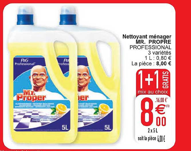 nettoyant ménager mr. propre professional