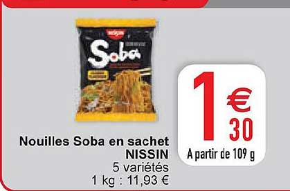 nouilles soba en sachet nissin
