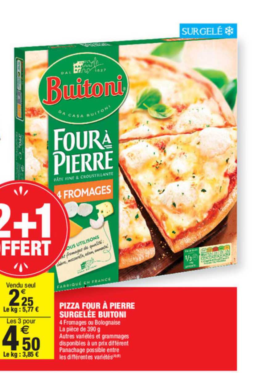 pizza for à pierre surgelée buitoni 2+1 offert