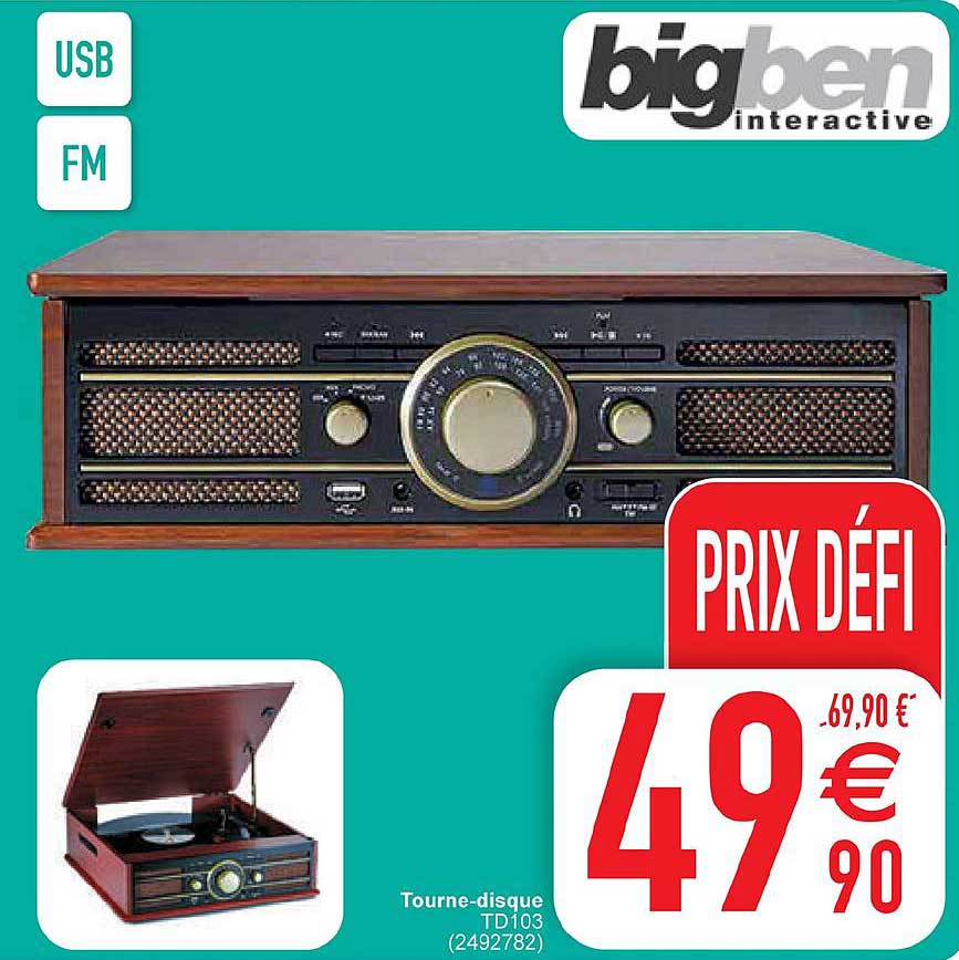tourne disque bigben interactive