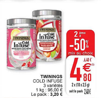 twinings cold infuse 2ème à -50%