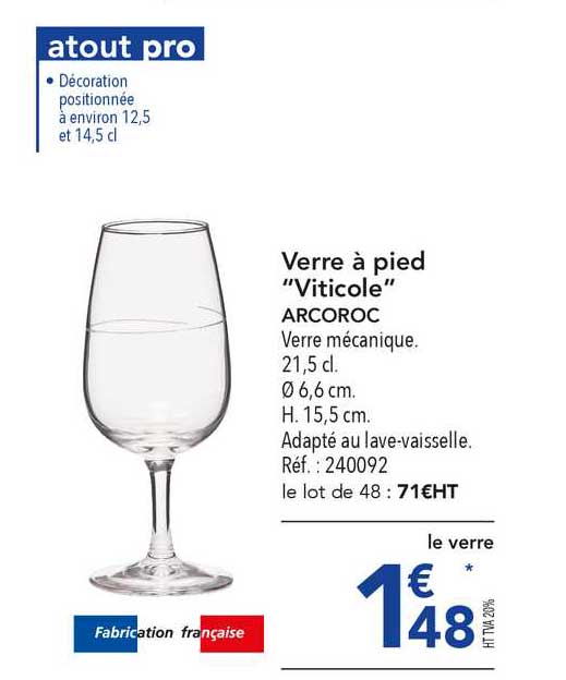 verre à pied viticole arcoroc