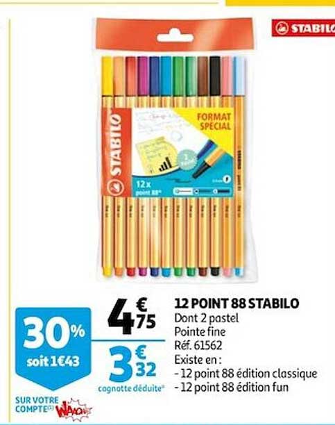 12 point 88 stabilo
