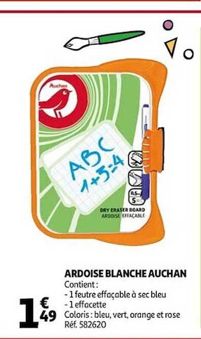 Ardoise Blanche Auchan