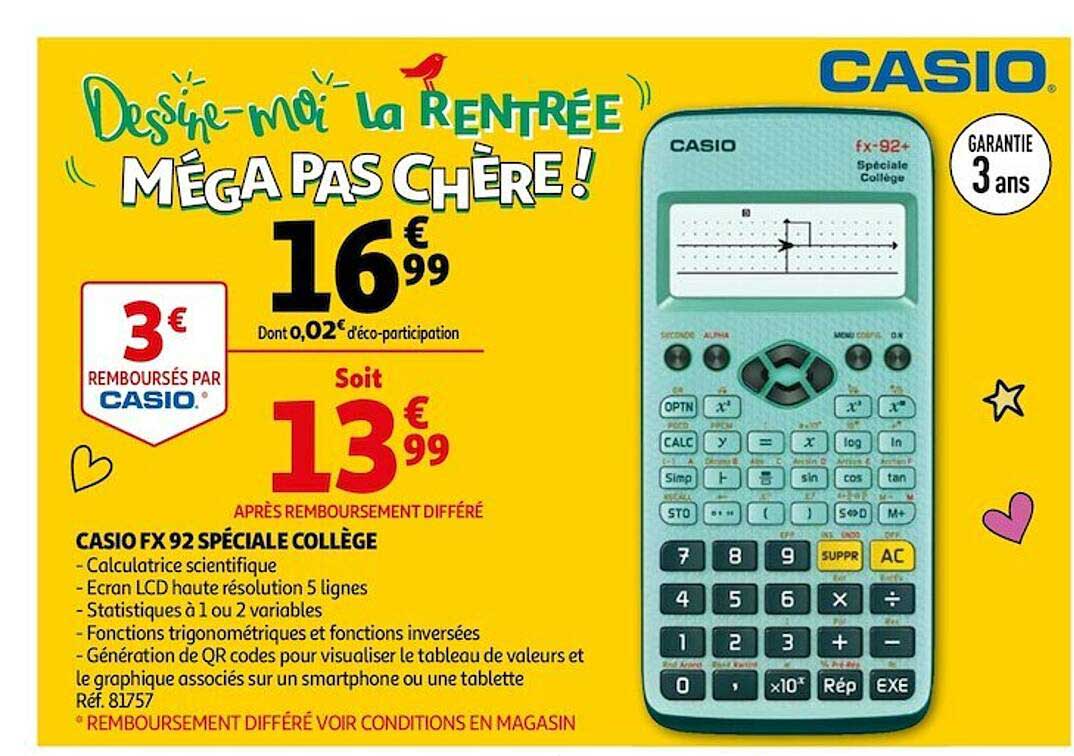 Casio Fx 92 Spéciale Collège