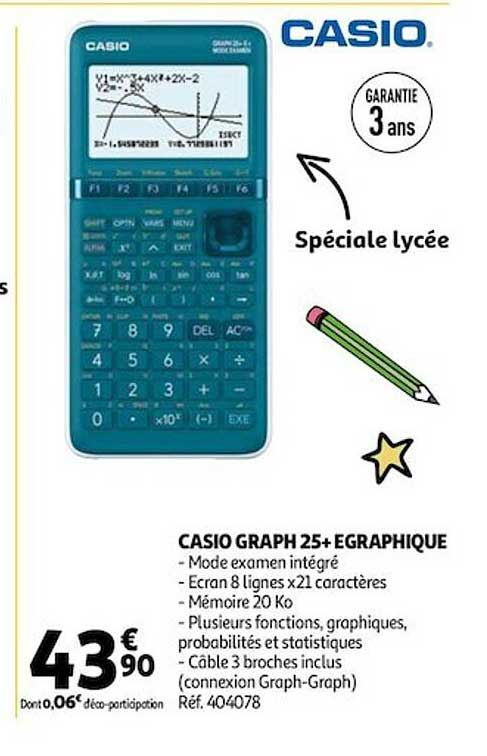 casio graph 25+ egraphique