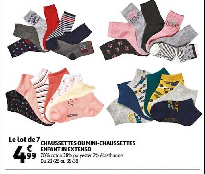 chaussettes ou mini-chaussettes enfant in extenso